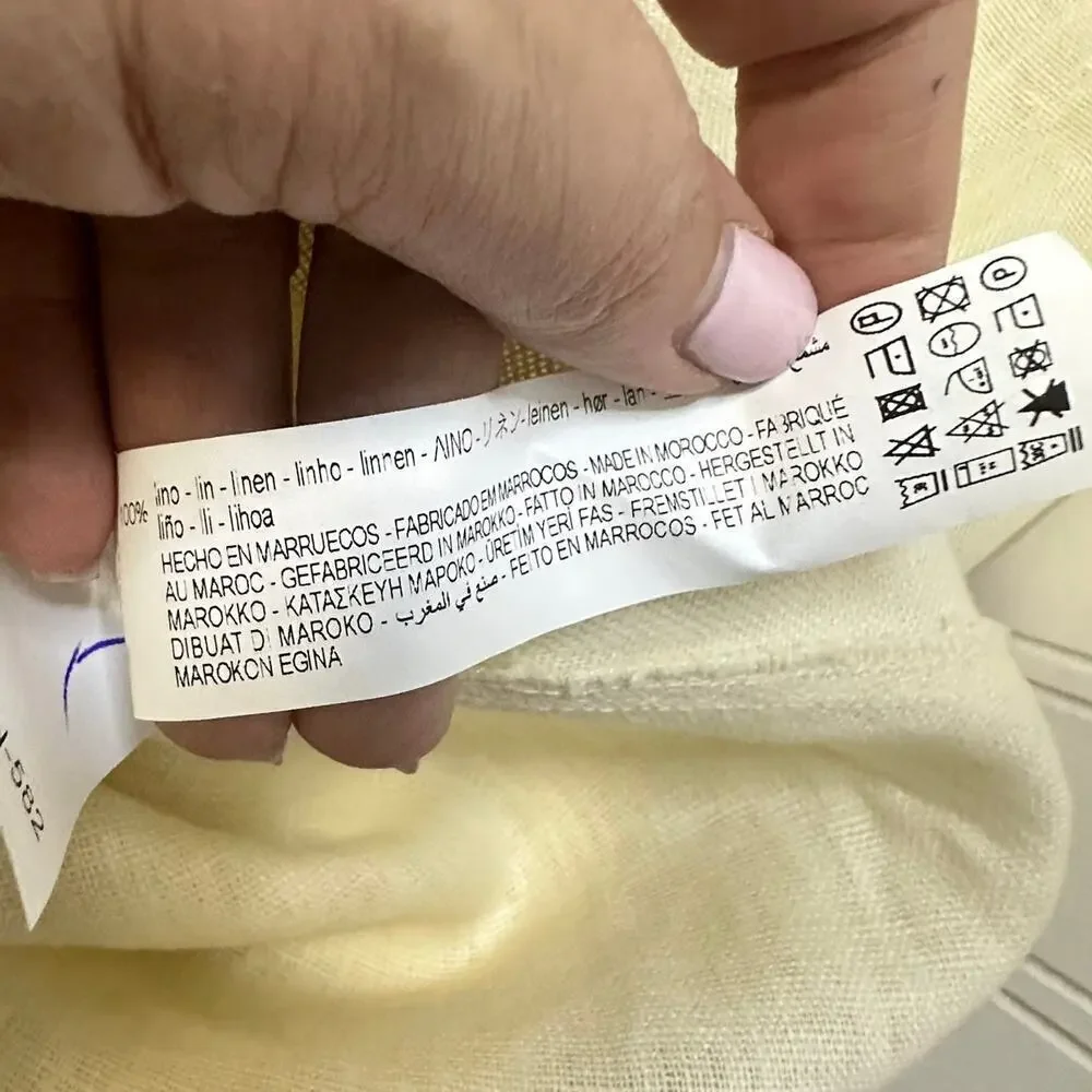 NWT ZARA 100% Linen Minimalist Sleeveless Shift Natural Vanilla  Midi Dress - Picture 14 of 14